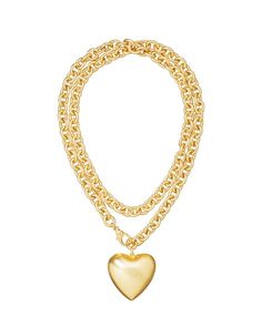 The Puffy Heart Necklace in Gold Puffy Heart Necklace, Puffy Heart, Heart Soul, Classroom Activities, Christmas List, Heart Necklace, Heart Pendant, Chain Necklace, Gold Tones