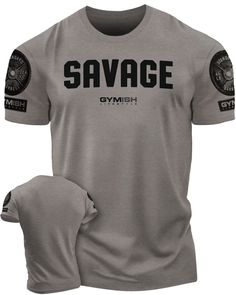 003. Savage Workout T-Shirt - Gymish - - #Gym Shirts# - - #Workout T-Shirts# Athletic Heather Crew Neck T-shirt For Gym, Athletic Heather Workout T-shirt, Cotton Gym T-shirt With Logo Print, Cotton Tri-blend T-shirt For Gym, Tri-blend Cotton T-shirt For Gym, Athletic Heather Short Sleeve Gym Tops, Athletic Heather Short Sleeve Tops For Gym, Gym T-shirt With Screen Print Short Sleeve, Athletic Heather Short Sleeve T-shirt With Logo