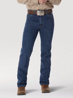 JEANS ALMOST AS TOUGH AS A PBR BULL RIDER. You'll see these jeans on fans at PBR events across the country. Decorative embroidery appears on the hip pocket and PBR is labeled on the waistband. Western Style Denim Blue Jeans With Pockets, Western Style Jeans With Pockets In Denim Blue, Western Denim Blue Jeans With Pockets, Western Denim Jeans With Pockets, Dark Wash Jeans For Rodeo With Five Pockets, Dark Wash Mid-rise Jeans For Rodeo, Dark Wash Jeans For Rodeo, Dark Wash Denim Bottoms For Rodeo, Medium Wash Denim Jeans For Ranch