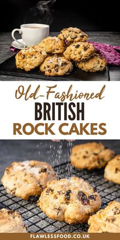 old fashioned british rock cakes on a grill