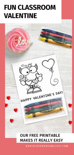 valentine's day printables for kids to color and share with the teacher