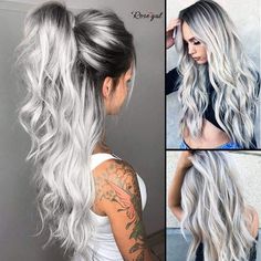 Black Roots Blonde Hair, Blonde Hair With Roots, Grey Ombre Hair, Warm Scarves, Silver Blonde Hair, Icy Blonde Hair, Colored Hair Tips, Highlights For Brunettes, Summer Hair Highlights