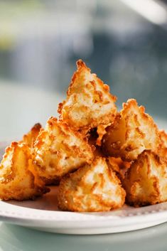 some fried food is on a white plate