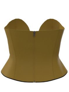 Gold bustier with an asymmetric cut. THIS IS A DIGITAL ITEM, IT ONLY EXISTS DIGITALLY AND WILL BE APPLIED TO YOUR PHOTO(s). Color: gold. Material: digital leather. Digital clothes fit all sizes. About the brand: The inspiration Gabby Ondrejech’s collection came from observing the evolution of nature and comparing it to the innate strengths of the feminine spirit. The goal was to evoke the feeling of female empowerment by using the visual reference of growth as seen in plants. Silhouettes of the Gold Fitted Sleeveless Corset, Gold Fitted Corset With Boned Bodice, Gold Overbust Corset With Boned Bodice, Fitted Gold Corset With Boned Bodice, Gold Bustier, Collection Displays, Visual Reference, Warrior Within, Plastic Art