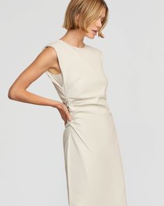 An architectural silhouette in luxe cotton twill, Iman is a classic in the making. With an elegant neckline, built-in half-lining, chic ruching, and a split-hem for ease, this dress is an easy choice for any upcoming occasions. See below for our general Size Guide and available measurements Self made of 97% cotton and 3% spandex, lining made of 100% cotton Machine wash cold and lay flat to dry Twill Dress, Split Hem Dress, Self Made, Cream Dress, Split Hem, Lay Flat, Cotton Twill, Size Guide, Built In