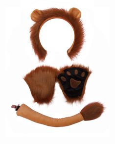 PRICES MAY VARY. Lion Costume Accessories Set: Including 1 lion plush ears headband + 1 lion tail + 1 pair paw gloves Premium Material: The lion ears, tail and paws set is mainly made of soft plush, skin friendly, comfortable, and the mane won't easy to shed or fall out. Size: One size fits most kids and adult. Suggest for age 3+ Design: The lion headband with fluffy hair, mainly made of plush, and looks real; The tail is cute with steel wire embedded inside, simple to change different shapes. T Bear Hunt Party, Cowardly Lion Costume, Lion Paws, Horse Halloween Costumes, Staff Photos, Lion Ears, Horse Halloween, Yearbook Staff, Horse Costume