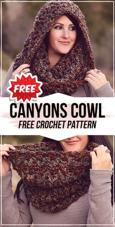 the free crochet cowl pattern is easy to make