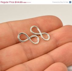 ON SALE Infinity Earrings  Infinity Studs  by TheJewelryGirlsPlace, $11.96 Hypoallergenic Infinity Sterling Silver Earrings, Silver Hypoallergenic Infinity Earrings, Hypoallergenic Infinity Earrings For Gift, Infinity Earrings, Infinity Jewelry, Fall Sale, Easter Sale, Wedding Sale, Jewellery Ideas