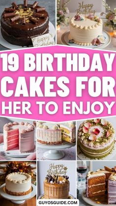 19 birthday cakes for her to enjoy with the text overlay reads 19 birthday cakes for her to enjoy