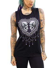 LACE SKULLS TANK – Skygraphx Lace Skull, Summer Goth, Womens Muscle Tank, Skull Tank, Lace Tattoo, Muscle Tank Top, Women's Muscle, Best Tank Tops, Summer Lace