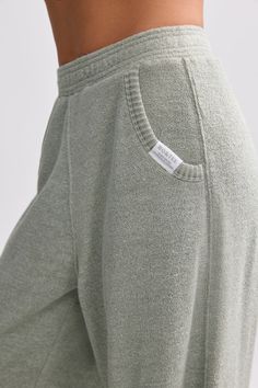 Terry Towelling Wide-Leg Joggers in Sage Grey Bo Tee, Black Backless Dress, Terry Towelling, Comfortable Style, 가을 패션, Halloween Dress, Embellished Dress, Classy Dress, Mesh Dress