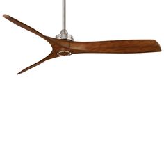 Brushed Nickel w/ Distressed Koa 60 Inch Ceiling Fans, Propeller Ceiling Fan, Brushed Nickel Ceiling Fan, 3 Blade Ceiling Fan, Star Ceiling, Minka Aire, Ceiling Fan With Remote, Sloped Ceiling, Brushed Nickel