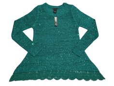 #ad Find ideas and inspiration for New Direction Women's Green Teal Combo Pullover Sequin & Lace Sweater Size Small, Fashion Sweaters Semi-stitched Pista Green Sequined Sets, Green Pointelle Knit Sweater, Green Sewuin Sweater, Green Embroidered Lace Sequin Fabric, Teal Cashmere Sweater, Fashion Sweaters, Lace Sweater, Type Machine, New Directions