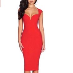 Questions? Leave A Comment Below! Red Bodycon Dress With Sweetheart Neckline, Elegant Red Bandage Dress For Date Night, Red Bandage Dress For Date Night, Red Fitted Midi Bodycon Dress, Red Fitted Knee-length Midi Dress, Red Mini Length Bandage Dress, Red Fitted Midi Dress With Sweetheart Neckline, Red Midi Length Bodycon Dress For Formal Occasions, Chic Red Midi Dress With Sweetheart Neckline