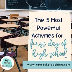 the 5 most powerful activities for first day of high school