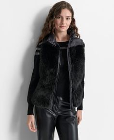 in stock Sleeveless Mink Outerwear With Faux Fur Lining, Fitted Sleeveless Vest With Faux Fur Lining, Faux Fur Hooded Vest, Winter Faux Fur Vest With Fur Trim, Black Faux Fur Vest, Pants Shirt Men, Faux Fur Vest, Mary Jane Shoes Womens, Faux Fur Vests