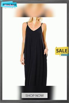 Women's Long Dress Maxi Dress Casual Dress Summer Dress Slip Dress Pure Color Streetwear Casual Outdoor Daily Holiday Backless Pocket Sleeveless Strap Dress Regular Fit Armygreen Black Wine Spring Summer Party Maxi Dress With Pockets, Black Beach Dress With Pockets, Black Sleeveless Dress With Pockets For Summer, Party Maxi Dress With Pockets, Black Sleeveless Dress With Pockets, Black Sundress With Pockets, Summer V-neck Maxi Dress With Pockets, V-neck Sundress Maxi Dress With Pockets, Casual Sleeveless Maxi Dress For Beach Cover-up