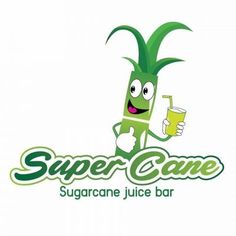 the logo for super cane sugar cane juice bar