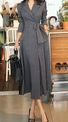 Elegant Long Dress, Elegant Dresses Classy, Classy Dress Outfits, Classy Work Outfits, Elegant Dresses Long, Modest Fashion Outfits, 가을 패션, Winter Fashion Outfits, Classy Dress