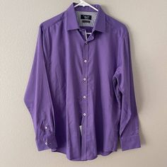 Original Penguin Bright Purple Long Sleeve Button Down Shirt Neck 15 32/33 New. Purple Slim Fit Long Sleeve Dress Shirt, Purple Long Sleeve Shirt For Business Casual, Purple Long Sleeve Business Casual Top, Purple Long Sleeve Top For Business Casual, Purple Long Sleeve Dress Shirt With Button Closure, Casual Purple Business Tops, Purple Long Sleeve Dress Shirt With Buttons, Casual Purple Tops For Business, Casual Purple Button-up Dress Shirt