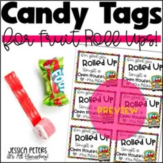 candy tags for fun roll - up