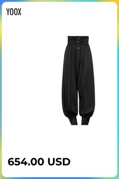 satin, no appliqués, solid color, harem cut, tapered leg, regular fit, button closing, no pockets, pants , Color: Black , Size: 6 Pockets Pants, Pants Color, Casual Pants, Harem Pants, Sweatpants, Black Women, Size 6, Solid Color, Satin