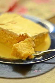 a piece of cake on a plate with a fork