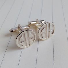 Personalized Cufflinks,Wedding Cufflinks,Two Letter Monogram Cufflinks,Groom Cufflinks,Engraved Cuff Luxury Timeless Cufflinks For Gift, Silver Initials Cufflinks For Formal Wear, Modern Silver Cufflinks For Wedding, Classic Silver Cufflinks With Initials, Classic Sterling Silver Cufflinks For Wedding, Modern Silver Wedding Cufflinks, Classic Personalized Cufflinks For Wedding Gift, Classic Cufflinks With Initials For Wedding Gift, Classic Personalized Round Cufflinks