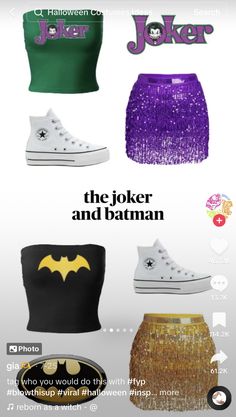 the joker and batman costumes are featured in this advert for converse, which is being advertised