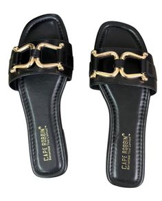 Distressed Buckle Slides - Foxy And Beautiful Casual Gold Slides With Buckle Closure, Buckled Flats, Buckle Sandals, Pretty Things, Slides, Buckle, Running, Sandals, Gold