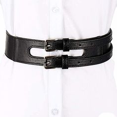 This Belt Is So Cute! Brand New! Very Soft But Sturdy Faux Leather With A Double Goldtone Metal Buckle Closure. Just Under 2” Wide And Has A Circumference(S) Of 30.5”-36.5” Double Belt, Southwestern Boho, Boho Belts, Casual Belt, Woven Belt, Brown Leather Belt, Belt Black, Brass Buckle, Leather Tooling