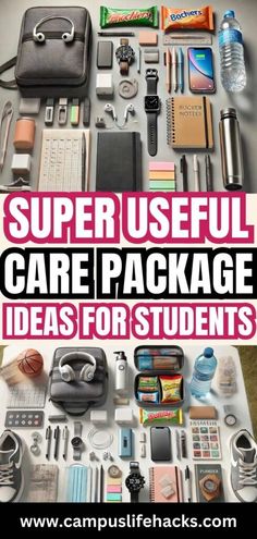 an assortment of items that include pens, pencils, and other personal care products