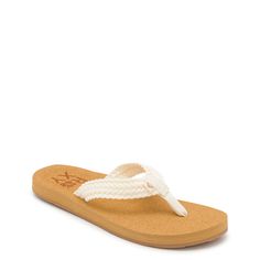 Beach walks or city strolls, look fab in these women's Roxy Tidepool IV natural flip flops. Designed with woven canvas upper, these vegan-friendly sandals display an eccentric look. Soft textile lining keeps you feeling good, while the textile TPR outsole offers supportive footing. This style is exclusive to Designer Brands Canada. | Roxy Women's Tidepool IV Flip Flop in Natural Size 5 Medium Beige Beach Flip Flops With Woven Sole, Beige Woven Sole Flip Flops For Beach, White Woven Sandals For Beach, Beige Fabric Sandals For Vacation, Comfortable Fabric Sandals For Beach, Fabric Sandals For Beach Season, Comfortable Fabric Sandals For Vacation, White Fabric Sandals For Vacation, Fabric Sandals With Cushioned Footbed For Vacation