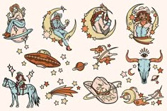 an image of zodiac signs and astro symbols