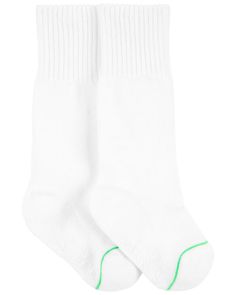 Crafted in a soft cotton blend, this 1-pack of performance socks are great for your active one. Sporty Anti-odor Cotton Socks, Sporty Stretch Cotton Socks, Sporty Knee-high Cotton Socks, Breathable Cotton Stretch Socks, Breathable Stretch Cotton Socks, Comfortable White Knee-high Socks, Anti-odor Cotton Sports Socks, White Stretch Sweat-resistant Socks, Comfortable White Cotton Socks