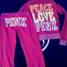 Victoria Secret Pink, 2 Piece Matching Bling Sweater And Sweatpants Size Small Excellent Condition And Hard To Find. Sweater And Sweatpants, Bling Sweater, Grey Tracksuit, Pink Clothing, Victoria Secret Outfits, Tracksuit Set, Secret Love, Pink Outfits, Pink Love