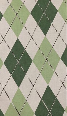 a green and white checkered pattern on fabric