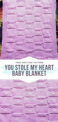 a baby blanket with the words you stole my heart on it