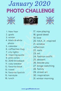 the january photo challenge with snowflakes on it