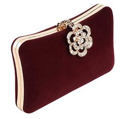 Burgundy Velvet, Shoulder Chain, Red Burgundy, Evening Clutch, Burgundy Red, Clutch Handbag, Dark Red, Evening Bags, Velvet