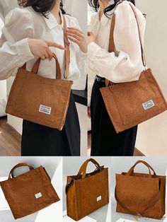 Bird in Bag - Retro Chic Women's Canvas Shoulder Tote Bag with Zipper Closure Trendy Brown Canvas Bag With Zipper Closure, Trendy Brown Canvas Bag With Zipper, Tote Bag With Zipper, Women Crossbody Bag, Bag With Zipper, Boston Bag, Shoulder Tote Bag, Retro Chic, Bag Bag