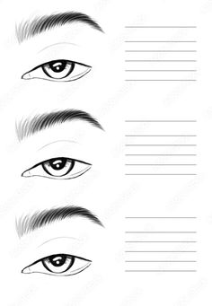 Eye Makeup Template Face Charts, Eye Makeup Template, Eyes Template, Makeup Png, Makeup Printables