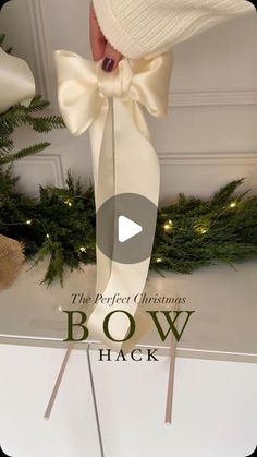 the perfect christmas bow hack is on display