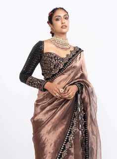 Copper Tissue Saree, Green Tissue Saree, Sweetheart Neck Blouse, Velvet Saree, Indian Saree Blouse, Tissue Saree, Saree Blouse Patterns