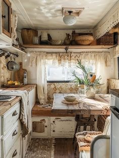 an old fashioned kitchen with lots of storage