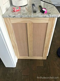 a kitchen counter with some tools on it