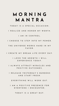 Positive morning affirmations. Positivity. Positive Morning Mantras, Morning Meditation Affirmations, Affirmation For Morning, Morning Routine Affirmations, Morning Intention Quotes, Self Love Mantras Quotes, Morning Alarm Affirmations, Positive Affirmation Quotes Self Love, To The Person Reading This Quotes