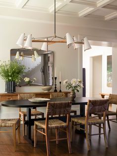 California-inspired dining room