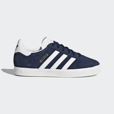 adidas Shop the Gazelle Shoes - Blue at adidas.com/us! See all the styles and colors of Gazelle Shoes - Blue at the official adidas online shop. Gazelle Shoes, Shoes For School, Sneaker Shop, Back To School Shoes, Fresh Sneakers