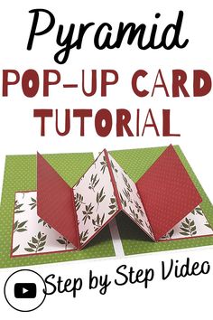 an origami pop - up card is shown with the text, how to make a